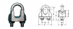 Malleable Wire Rope Clip, Type B with Groove